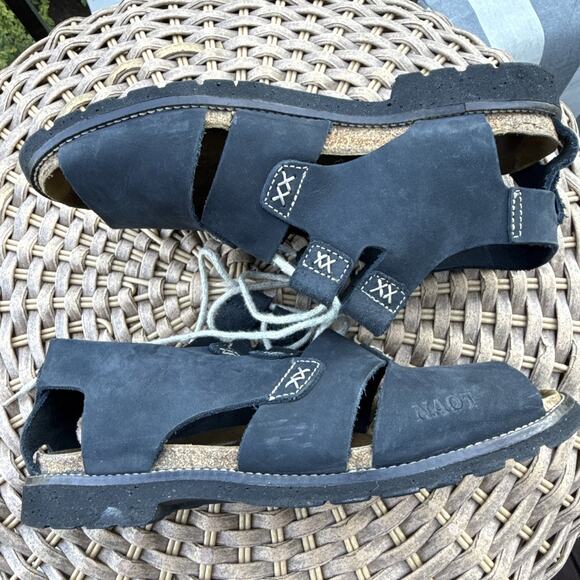 Naot Fisherman Style Black Leather Sandals Women's 39 or US 8 Comfort - Picture 11 of 16